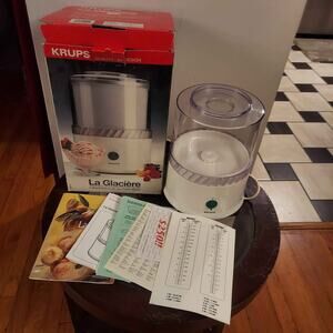 KRUPS Model 337 Automatic Ice Cream Maker La Glacier 1qt Sorbet / Margaritas